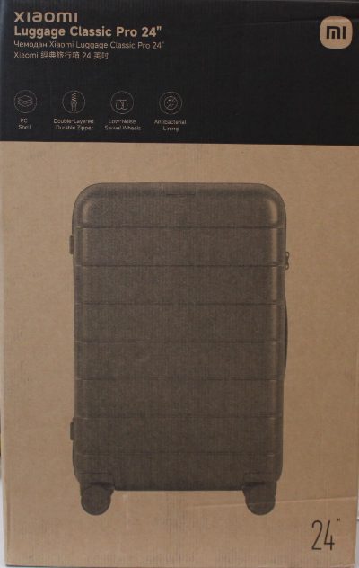 Xiaomi, Luggage Classic Pro 24", Grey, 24 month(s), DAMAGED PACKAGING AND ITEM BODY (TOP)