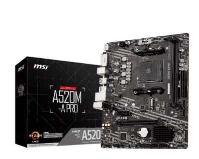 A520M-A PRO, Processor family AMD, Processor socket AM4, DDR4, Memory slots 2, Chipset AMD A, Micro ATX