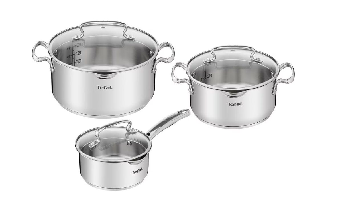 Cookware set, G719S674 Duetto+, Stainless steel, Dishwasher proof, Lid included
