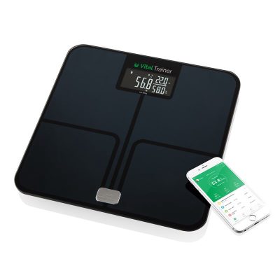 Smart Personal Scale, Vital Trainer ETA778090000, Body analyzer, Maximum weight (capacity) 180 kg, Accuracy 100 g, Body Mass Index (BMI) measuring, Black