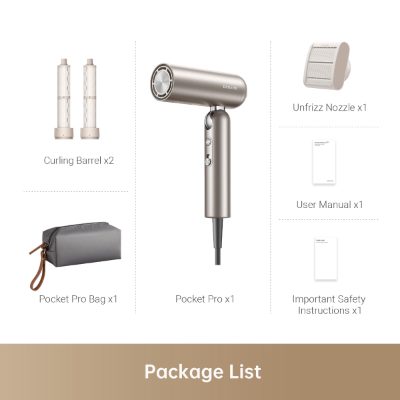 HAIR DRYER POCKET PRO/AHD51 PRO-TITANIUM GOLD DREAME