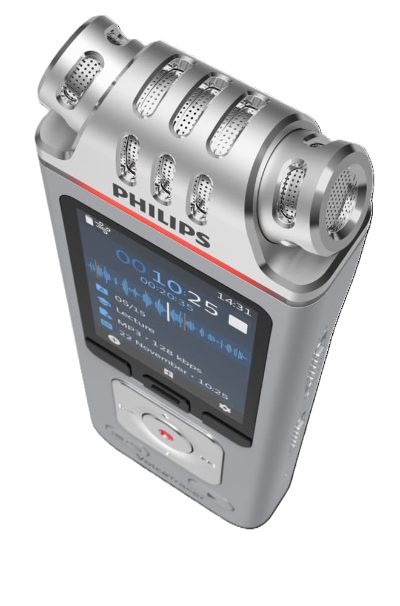 PHILIPS diktafons, 8GB, hroma/sudraba