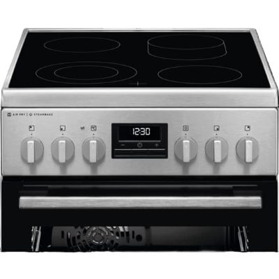 Electrolux elektriskā plīts ar elektrisko cepeškrāsni, tērauda