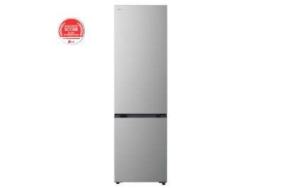 LG Refrigerator, GBBS322CPY, Energy efficiency class C, Free standing, Combi, Height 203 cm, Fridge net capacity 262 L, Freezer net capacity 113 L, Display, 34 dB, Prime Silver