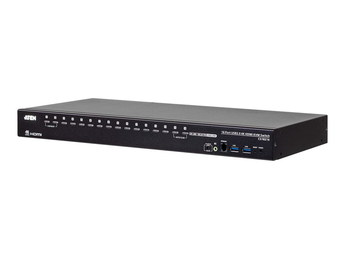 16-Port USB 3.0 4K HDMI KVM Switch, CS18216