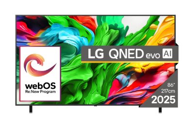 TV Set, LG, 86", 4K/Smart, 3840x2160, Wireless LAN, Bluetooth, webOS, Black, 86QNED85A3C