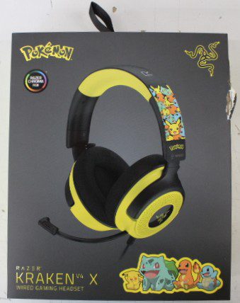 Razer Kraken V4 X - Pokémon Kanto Starters Ed., Razer Headset, Kraken V4 X, Wired, Over-Ear, DAMAGED PACKAGING, DEMO