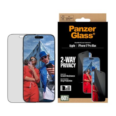 PanzerGlass Screen protector, Apple, iPhone 17 Pro Max, Glass, Transparent, Ultra-Wide Fit w. EasyAligner