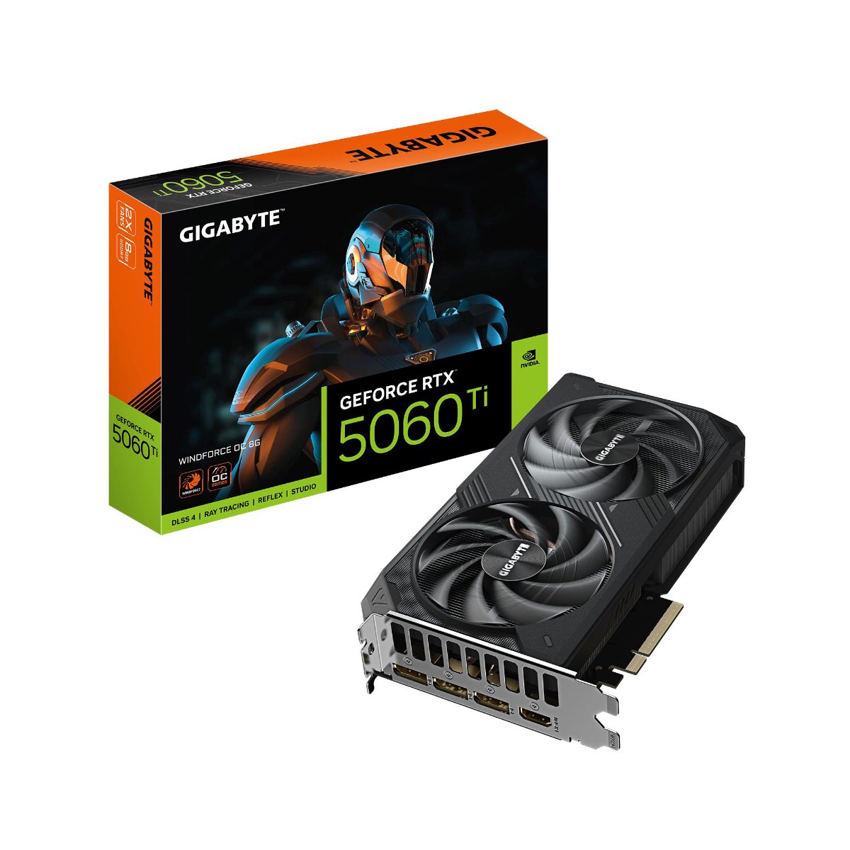 Gigabyte GeForce RTX 5060 Ti WINDFORCE OC 8G, NVIDIA, 8 GB, GeForce RTX 5060 Ti, GDDR7, HDMI ports quantity 1, PCI-E 5.0