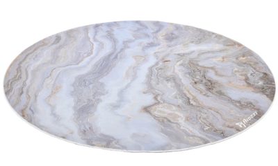 Arozzi Zona Round Floor Pad, White Marble