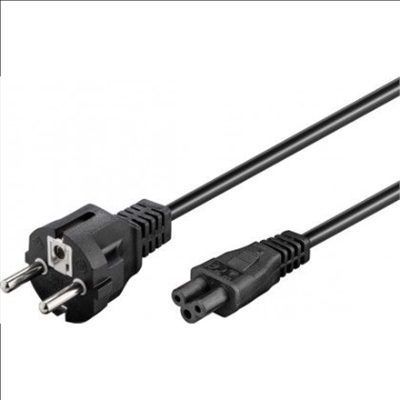 Power supply cord (safety plug), 93586, Black Safety plug (type F, CEE 7/7), Device socket C5
