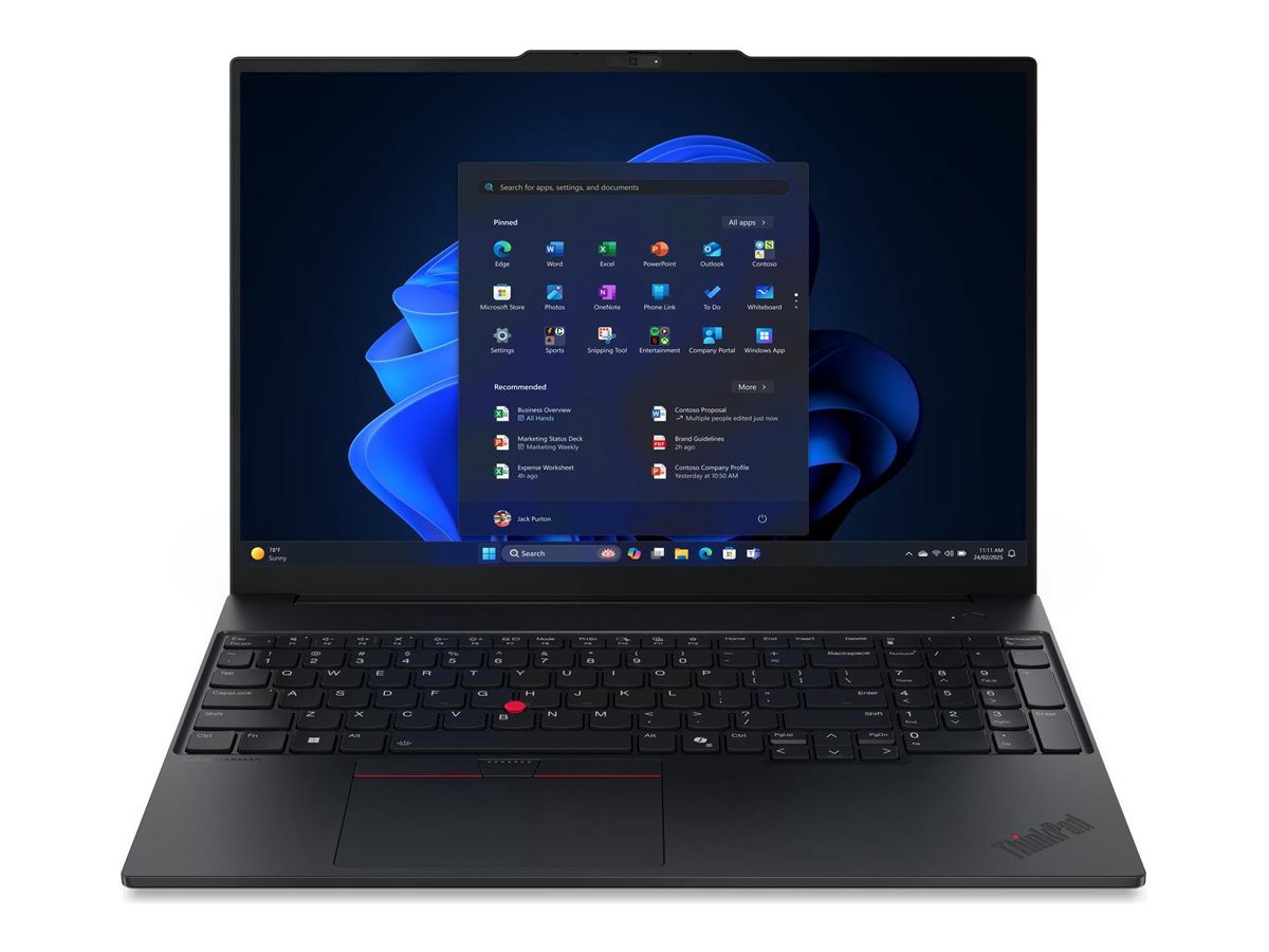 Lenovo ThinkPad E16 Gen 4 16 WUXGA AMD R7 AI 345/16GB/512GB/AMD Radeon 840M/WIN11 Pro/ENG Backlit kbd/FP/3Y Warranty, Lenovo