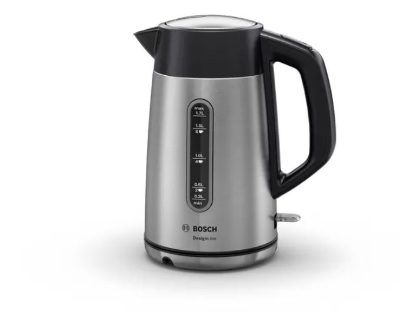Kettle, DesignLine TWK4P440, Electric, 2400 W, 1.7 L, Stainless steel, 360° rotational base, Black/Stainless Steel