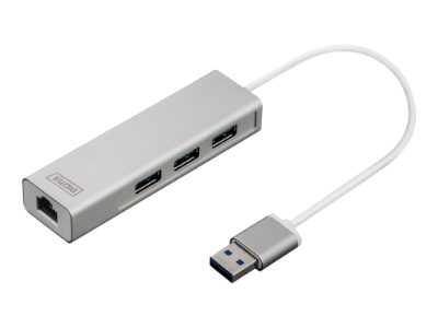 3-port USB Hub and Gigabit LAN adapter, DA-70250-1, USB Hub