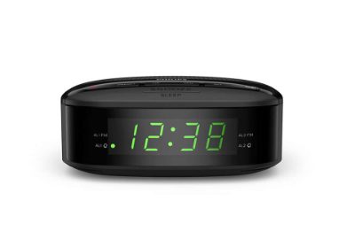 PHILIPS radio pulkstenis, melns