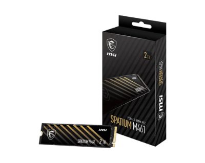 SSD, MSI, SPATIUM M461, 2TB, M.2, PCIE, NVMe, 3D NAND, Write speed 4200 MBytes/sec, Read speed 5000 MBytes/sec, 2.15mm, TBW 450 TB, MTBF 1500000 hours, S78-440Q550-P83