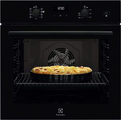 Electrolux 600 SteamBake cepeškrāsns, iebūv., 72l, melna