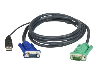 1.8M USB KVM Cable with 3 in 1 SPHD, 2L-5202U