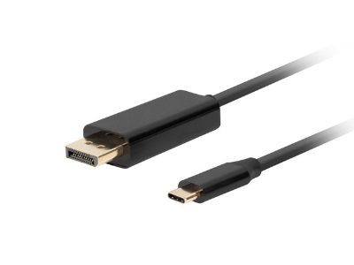 Lanberg USB-C to DisplayPort Cable, 1.8 m 4K/60Hz, Black, Lanberg, USB-C to DisplayPort Cable, CA-CMDP-10CU-0018-BK, Black, 1.8 m