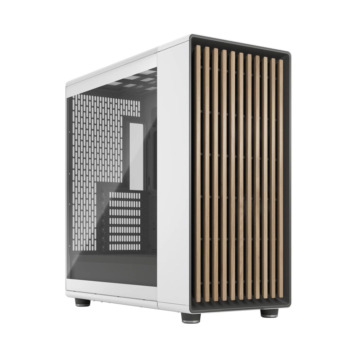 Fractal Design Computer Case, North XL, Chalk White TG Clear, ATX