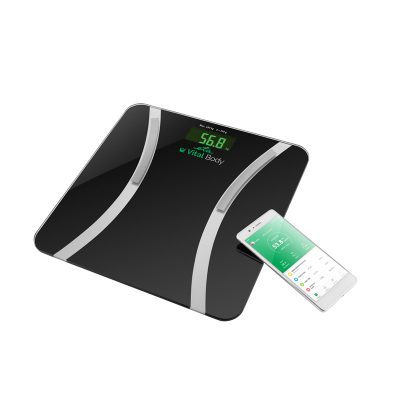 Vital Body Personal scale, ETA678090000, Body analyzer, Maximum weight (capacity) 180 kg, Accuracy 100 g, Body Mass Index (BMI) measuring, Black