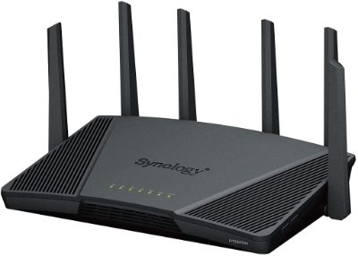 Synology RT6600ax Ultra-fast and Secure Wireless Router for Homes, Synology, Ultra-fast and Secure Wireless Router for Homes, RT6600ax, 802.11ax, 4800  Mbit/s, Ethernet LAN (RJ-45) ports 5, Mesh Support No, MU-MiMO Yes, No mobile broadband, Antenna type  External antenna x 6, 24 month(s)