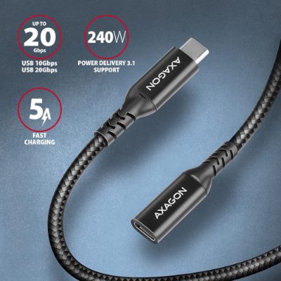 Extension USB 20Gbps cable, 0.5 m, BUCM32-CF05AB, USB-C to USB-C