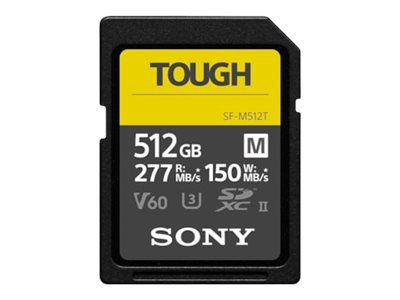 UHS-II SDXC Memory Card, SF-M, 512 GB, SDXC, Flash memory class 10, U3, V60