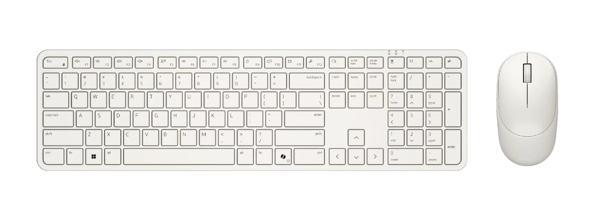 Pro 5 KM526, Keyboard and Mouse Set, Wireless, Mouse included, Batteries included, Russian, Wireless connection, Light Ash