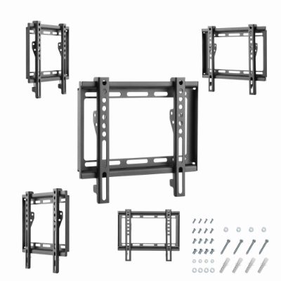 Wall mount, WM-42F-04, Fixed, 23-42 ", Black