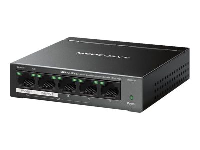 Mercusys 5-Port Gigabit Desktop Switch with  4-Port PoE+, Mercusys