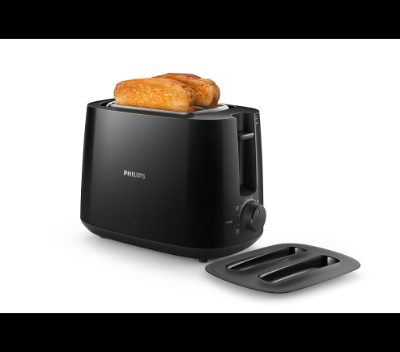 Daily collection toaster, HD2582/90, Power 830 W, Number of slots 2, Housing material Plastic, Black