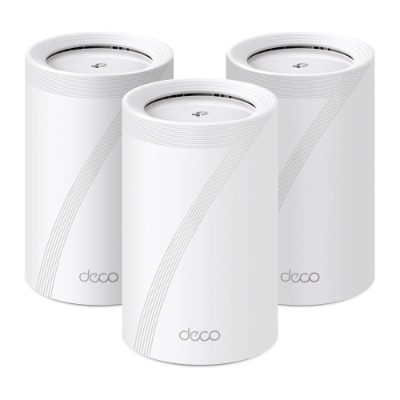 Wireless Router, TP-LINK, Wireless Access Point / Router, 3-pack, 9300 Mbps, Mesh, Wi-Fi 7, USB 3.0, 4x2.5GbE, LAN \ WAN ports 4, Number of antennas 4, DECOBE65(3-PACK)
