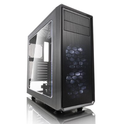 Focus G, FD-CA-FOCUS-GY-W, Side window, Left side panel - Tempered Glass, Gray, ATX