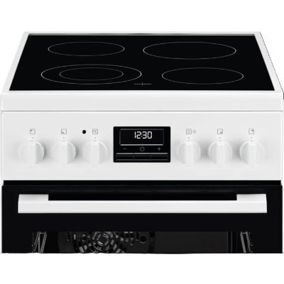 Electrolux elektriskā plīts ar elektrisko cepeškrāsni, 50cm, balta