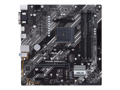 PRIME B550M-K, Processor family AMD, Processor socket AM4, DDR4, Memory slots 4, Chipset AMD B, Micro ATX
