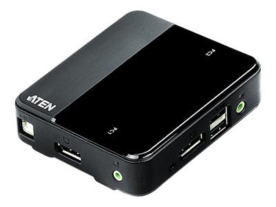 Aten 2-Port USB DisplayPort/Audio KVM Switch (4K UHD Supported), Aten, 2-Port USB DisplayPort/Audio KVM Switch (4K Supported and Cables included)