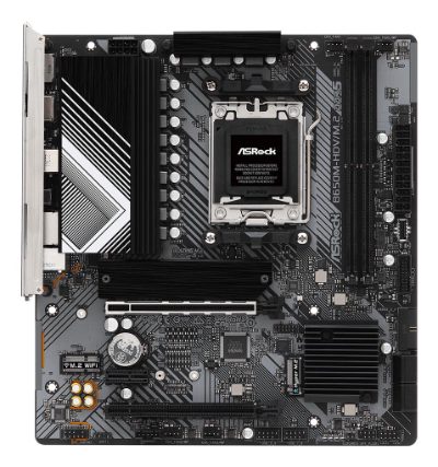 Mainboard, ASROCK, AMD B650, SAM5, Micro-ATX, Memory DDR5, Memory slots 2, 1xPCI-Express 4.0 1x, 2xPCI-Express 4.0 16x, 1xM.2, 1xHDMI, 1xDisplayPort, 1xAudio-In, 1xAudio-Out, 1xMicrophone, 4xUSB 2.0, 2xUSB 3.2, 1xUSB-C, 1xRJ45, B650M-HDV/M.2