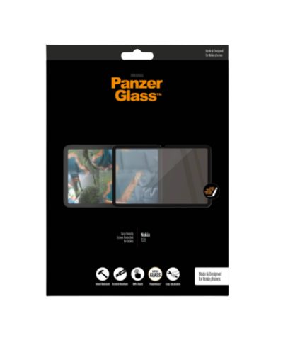 Screen protector, Nokia, T20, Glass, Black, Full frame coverage; 100% touch preservation; Rounded edges, Case friendly