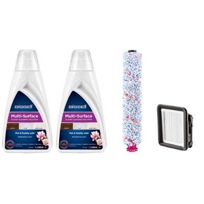 Cleaning Pack, MultiSurface (2xDetergents+Brushroll+Filter)