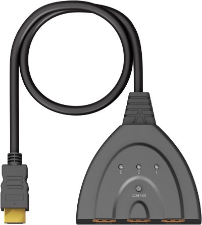 HDMI Switch 3 to 1 (4K @ 30 Hz), 58487, Black, HDMI female, 3 HDMI female, 0.58 m