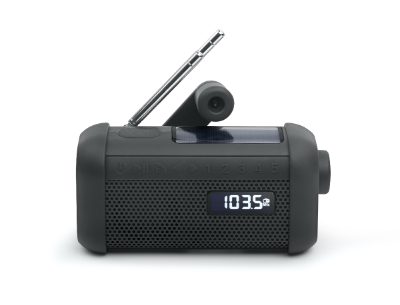 Portable Solar Radio with Crank and Flashlight, MH-08 MB, AUX in, Bluetooth, FM radio