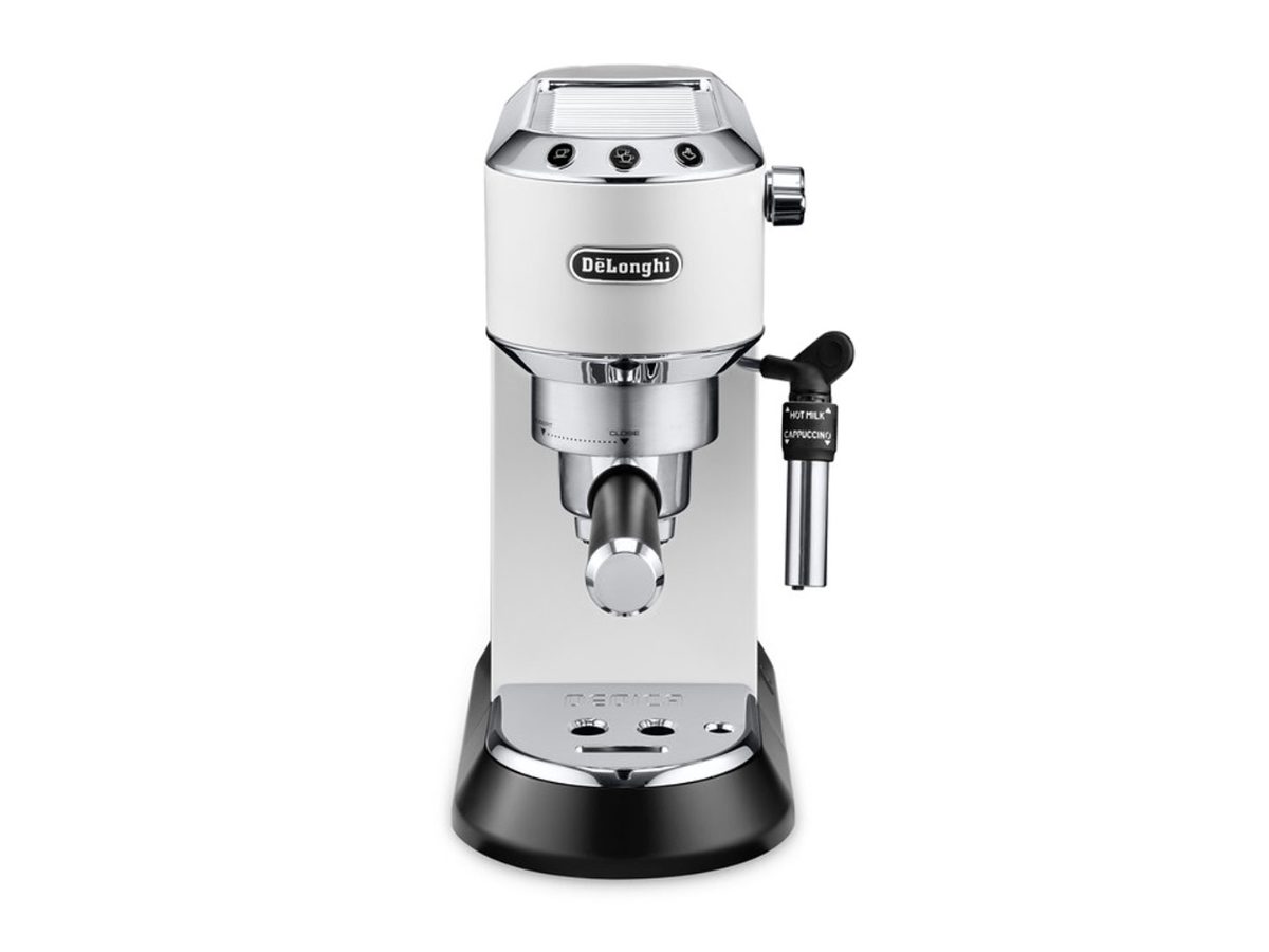 Dedica Pump Espresso, EC685W, Pump pressure 15 bar, Built-in milk frother, Semi-automatic, 1300 W, White