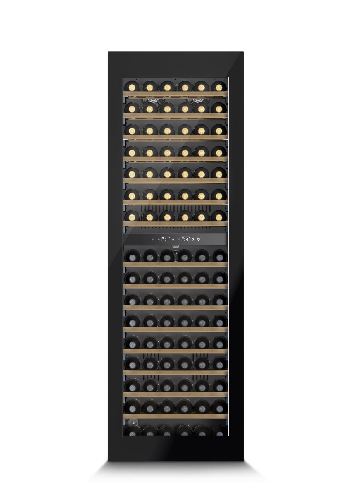 Wine Cooler, WineDeluxe WD 96, Energy efficiency class G, Built-in, Bottles capacity 96, Black