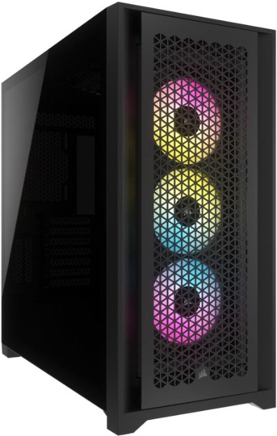 Tempered Glass PC Case, iCUE 5000D RGB AIRFLOW, Side window, Black, Mid-Tower