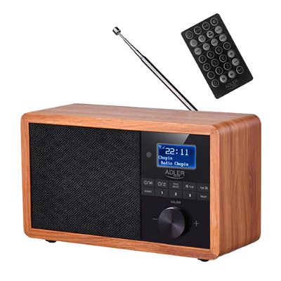 Radio DAB+ Bluetooth, AD 1184, Alarm function, Black/Brown