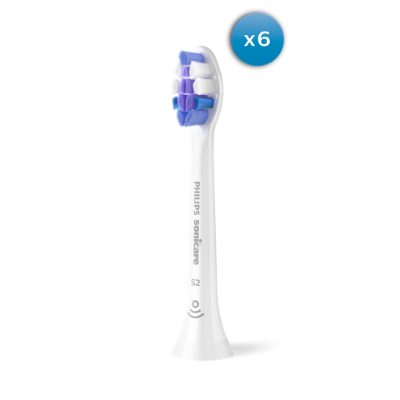 Sonicare S2 Sensitive zobu birstes uzgalis, 6 gab, balts