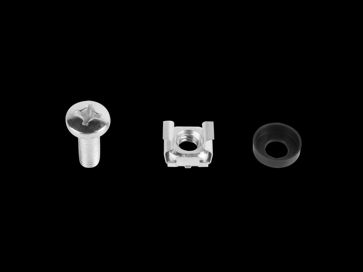 19" Mounting screws set (basket, washer, screw), 10 pcs, AK-1304-S