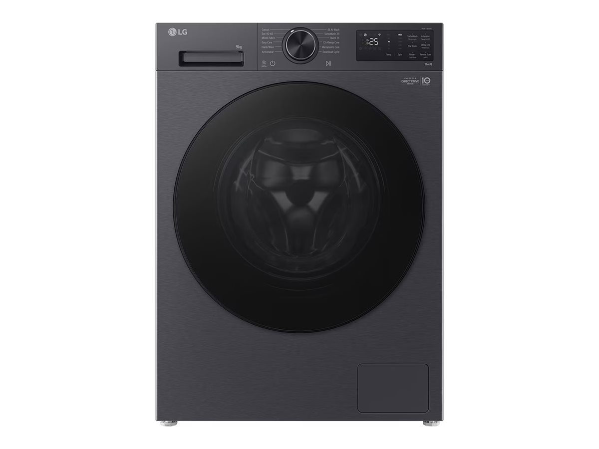 Washing machine, F2X50S9TBB, Energy efficiency class A, Front loading, Washing capacity 9 kg, 1200 RPM, Depth 48 cm, Width 60 cm, Display, LED, Steam function, Direct drive, Wi-Fi, Matte Black