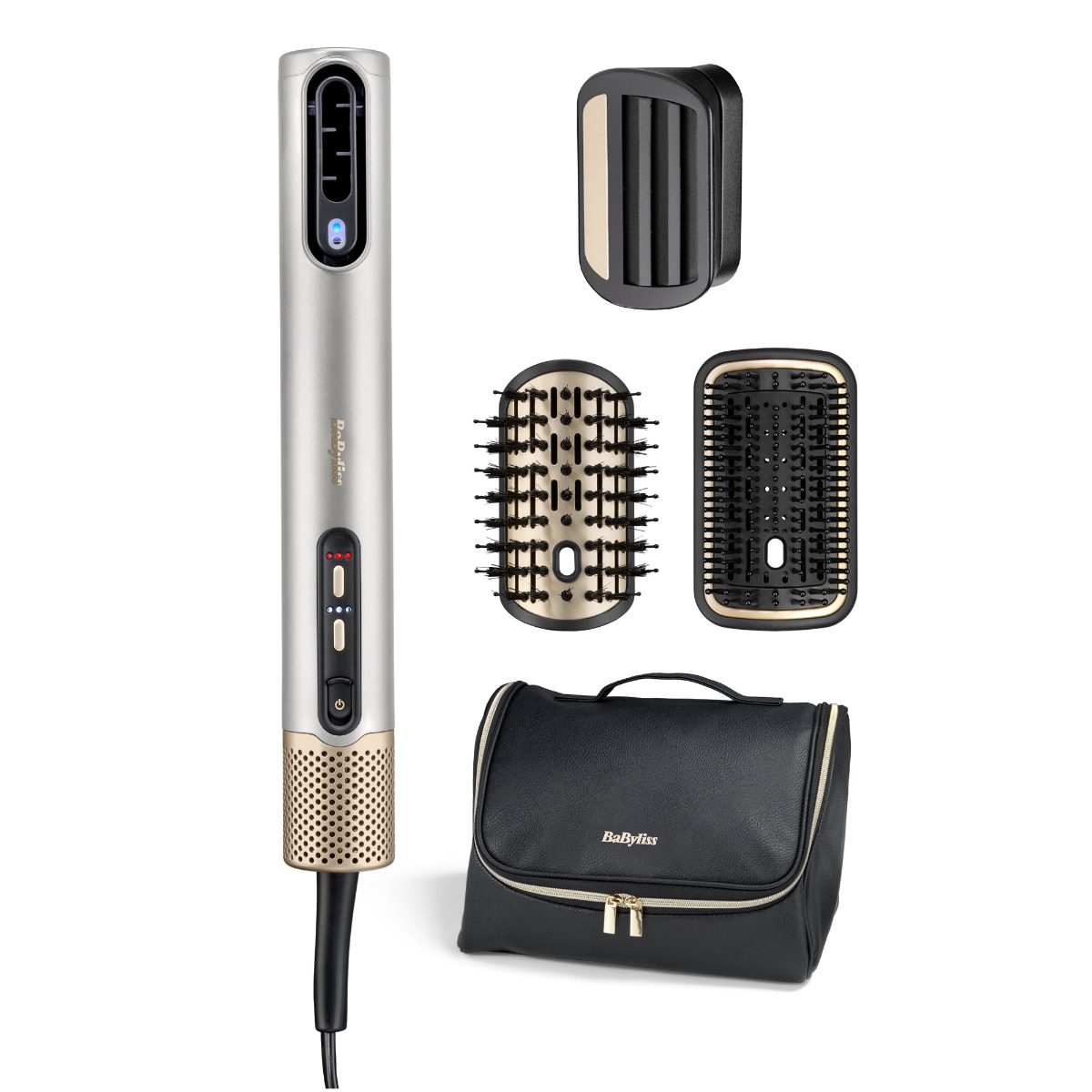 Hair styling comb, Air Wand AS6555E, Ion conditioning, Number of heating levels 4, 1600 W, Chrome